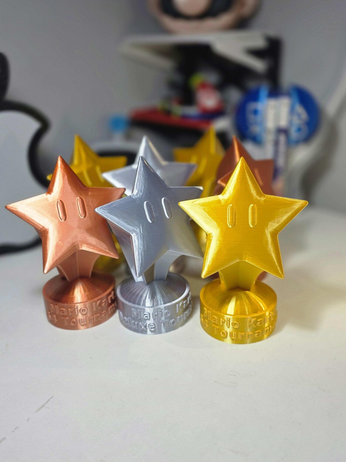 3D Mario Kart Custom Trophy Fan Art, Personalized Star Trophy, Super ...