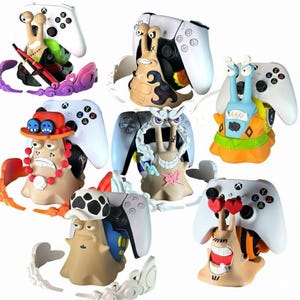 Anime Snail Controller Stand, Pirate Snail Gamepad Holder, Universal Gaming Dock (3D-utskriven)