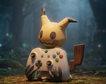 Supporto e supporto per controller Mimikyu, accessorio da gioco con grafica fantascientifica di tipo fantasma, compatibile con Xbox, PS5, Nintendo Switch Pro, regalo per giocatori