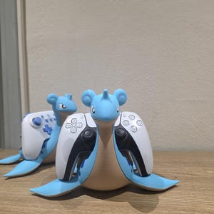 Lapras Controller Holder Stand – Pokémon Gaming Decor – PS5, Xbox & Switch Controller Stand – Water Type Desk Setup – Gamer Gift
