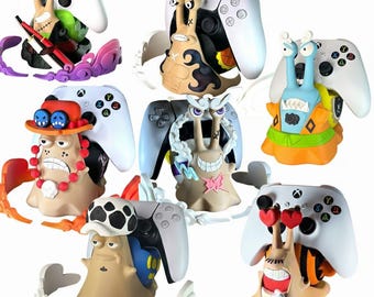 Supporto per controller One Piece Den Den Mushi Mega Collection, Luffy Gear 5, Zoro, Ace, Trafalgar Law, Sanji, Jinbe, supporto per PS5 Xbox Switch