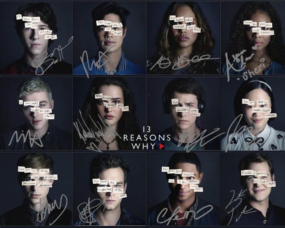 Why Cast 13 Reasons Why Cast Photo Print, Autographed TV Series Poster - Etsy