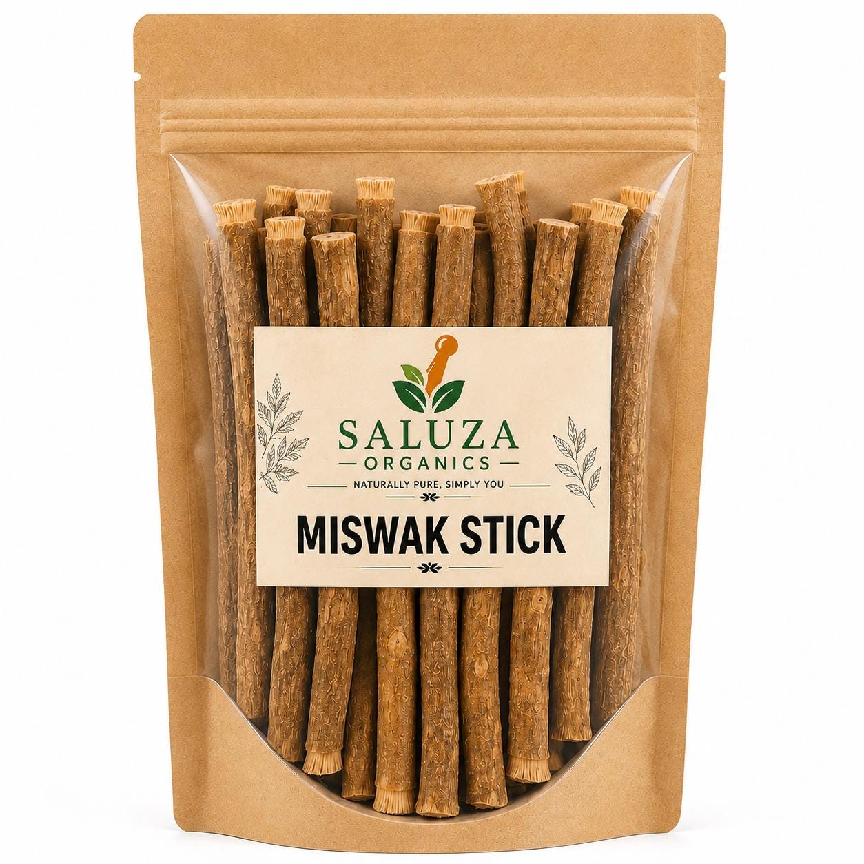 Organic Miswak Sticks, Natural Teeth Cleaning, Traditional Wooden Toothbrush, Eco-Friendly Oral Care (Islamic Gift)