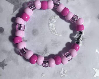Custom Scene Kandi Single Bracelet | Pony Beads | Star Heart Letter Bracelet | Y2K Emo