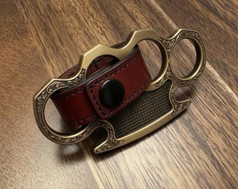 Full Grain Leather Knuckles Holder, EDC gear, Handcrafted, Belt Accessory, Men’s Gift