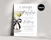 A Tini Bit Older Editable Birthday Invitation, Martini Birthday Party Invite, Adult Milestone Birthday, Printable Digital Invitation