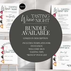 Girls Night | Wine Tasting Invite | Girls Night | Dinner Party | Editable Invitation | Adult Girls Night | Adult Party Invite Printable image 2