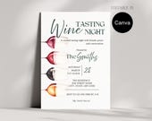 Girls Night | Wine Tasting Invite | Girls Night | Dinner Party | Editable Invitation | Adult Girls Night | Adult Party Invite Printable