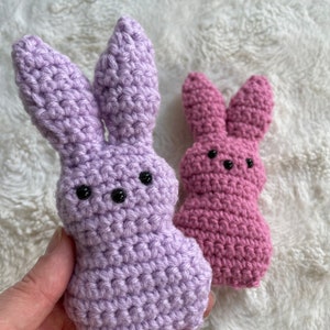 Crochet peeps, Amigurumi peep bunny, crochet bunny, handmade peeps, Easter decor, Easter bunny, Easter basket stuffer, Easter peep gifts