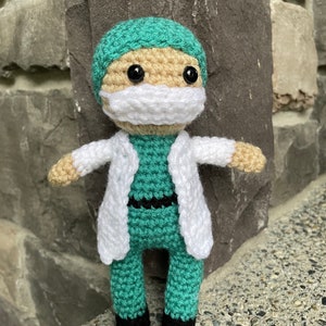Doctor doll pattern, Medic doll pattern, Doctor PDF, Crochet doctor pattern,  Crochet doll pattern PDF, health care worker doll PDF, Medical