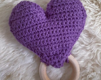 Heart rattle pattern, crochet heart pattern,baby rattle pattern, patron para corazon,  PDF rattle pattern, amigurumi heart, heart pattern