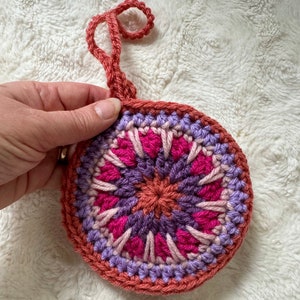 PDF ONLY Crochet fiesta bag PDF, crochet small pouch pattern, crochet mini bag pattern, crochet pouch pattern, small bag pattern