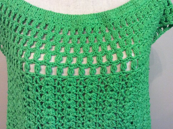 Lime Green Crochet Top, Lime Green Crochet Blouse,summer Top, Crochet  Top,handmade Crochet Top, Blusa Tejida a Mano En Algodón 