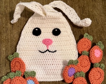 Crochet bunny memory game pattern, PDF game pattern, crochet memory game,  Easter game crochet pattern, matching game pdf, Montessori