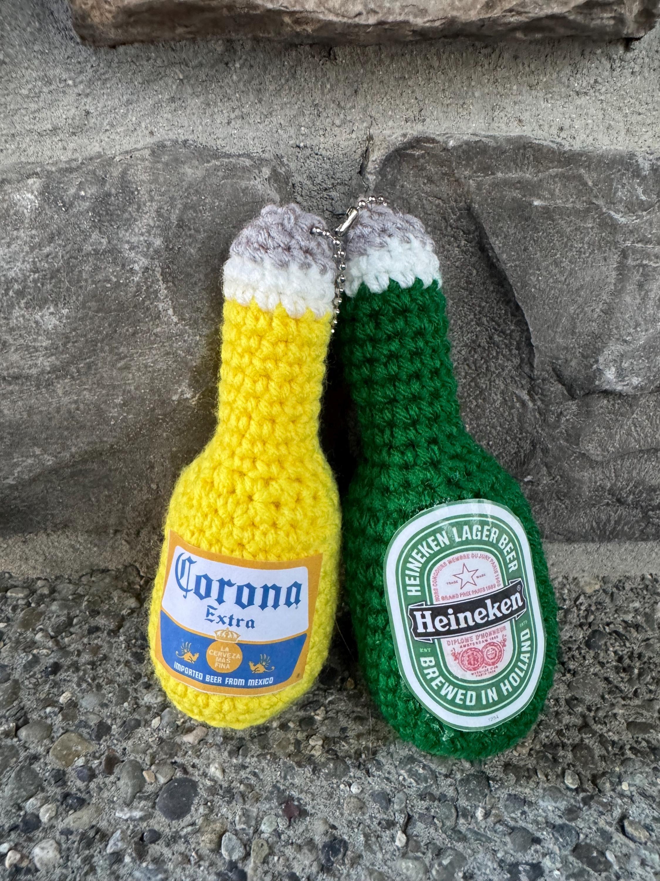 コロナビールのかぎ針編みパターン、縫い目のないあみぐるみ