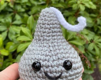 Crochet kiss chocolate, Valentines day gift, chocolate kiss, amigurumi kiss, desk decor, chocolate kiss, stress ball, desk toy, crochet food