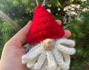 Crochet gnome ornament pattern, Gnome pattern, Christmas gnome pattern, Christmas elf pattern, Gnome PDF, Christmas ornament pattern