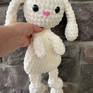 Bunny snuggler pattern PDF, Crochet bunny pattern, Easter bunny pattern, bunny knotted lovey pattern,  Bunny PDF pattern, Snuggler bunny PDF
