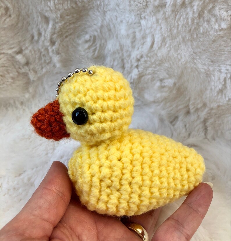 Little Duck Keychain Amigurumi Duck Duckling Keychain Etsy UK