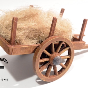 Wooden Cart loaded with Hay