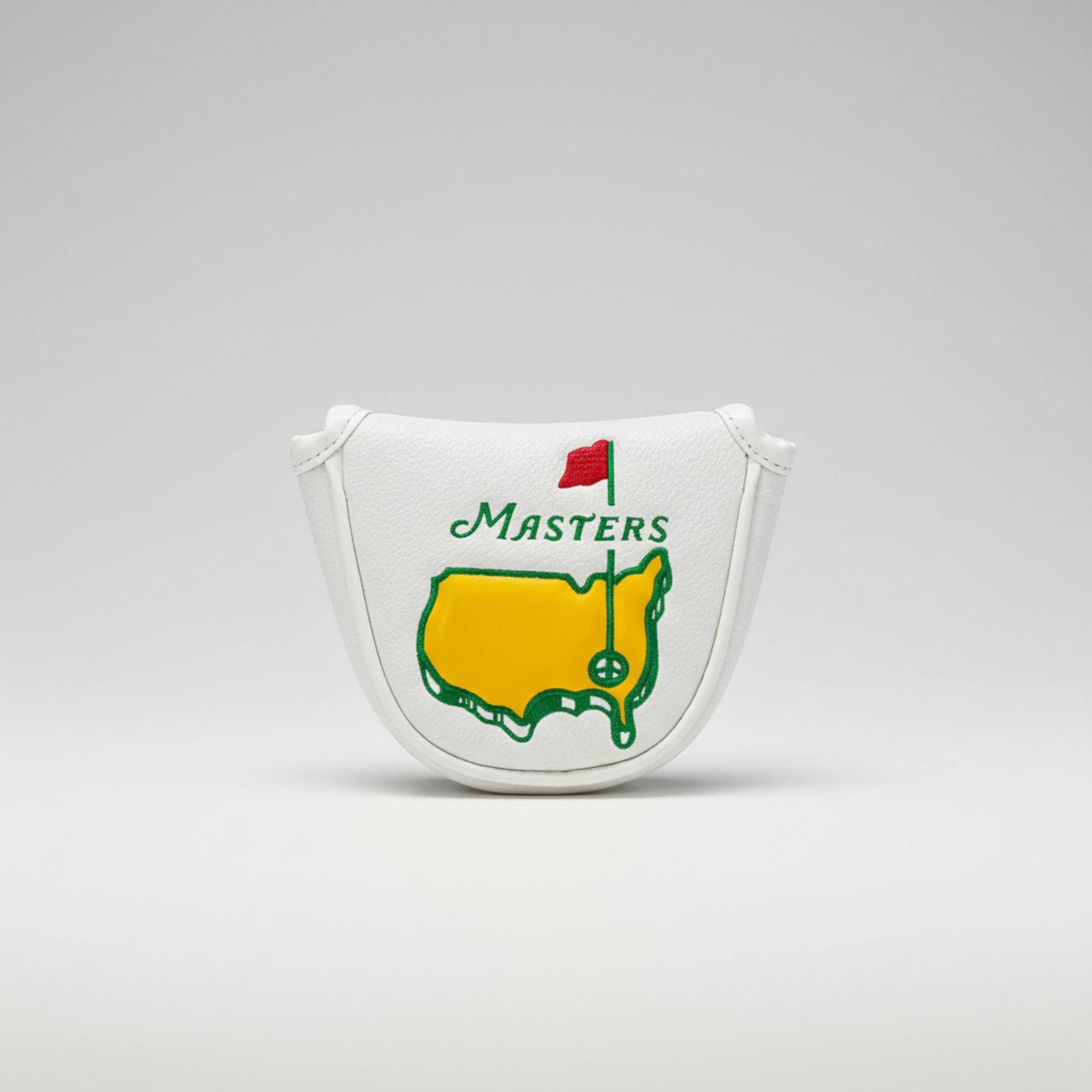 Funda para putter Mallet, piel sintética, forro suave, color blanco y negro.