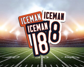 Pegatina resistente al agua del equipo de fútbol de Chicago ICEMAN 18