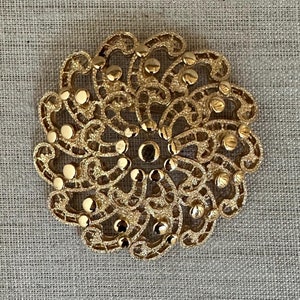 Vintage MONET Brosche - Vintage Anstecknadel - Vintage Metall Brosche - Große GOLD Brosche - Statement Brosche - Monet Anstecknadel - Gold Brosche