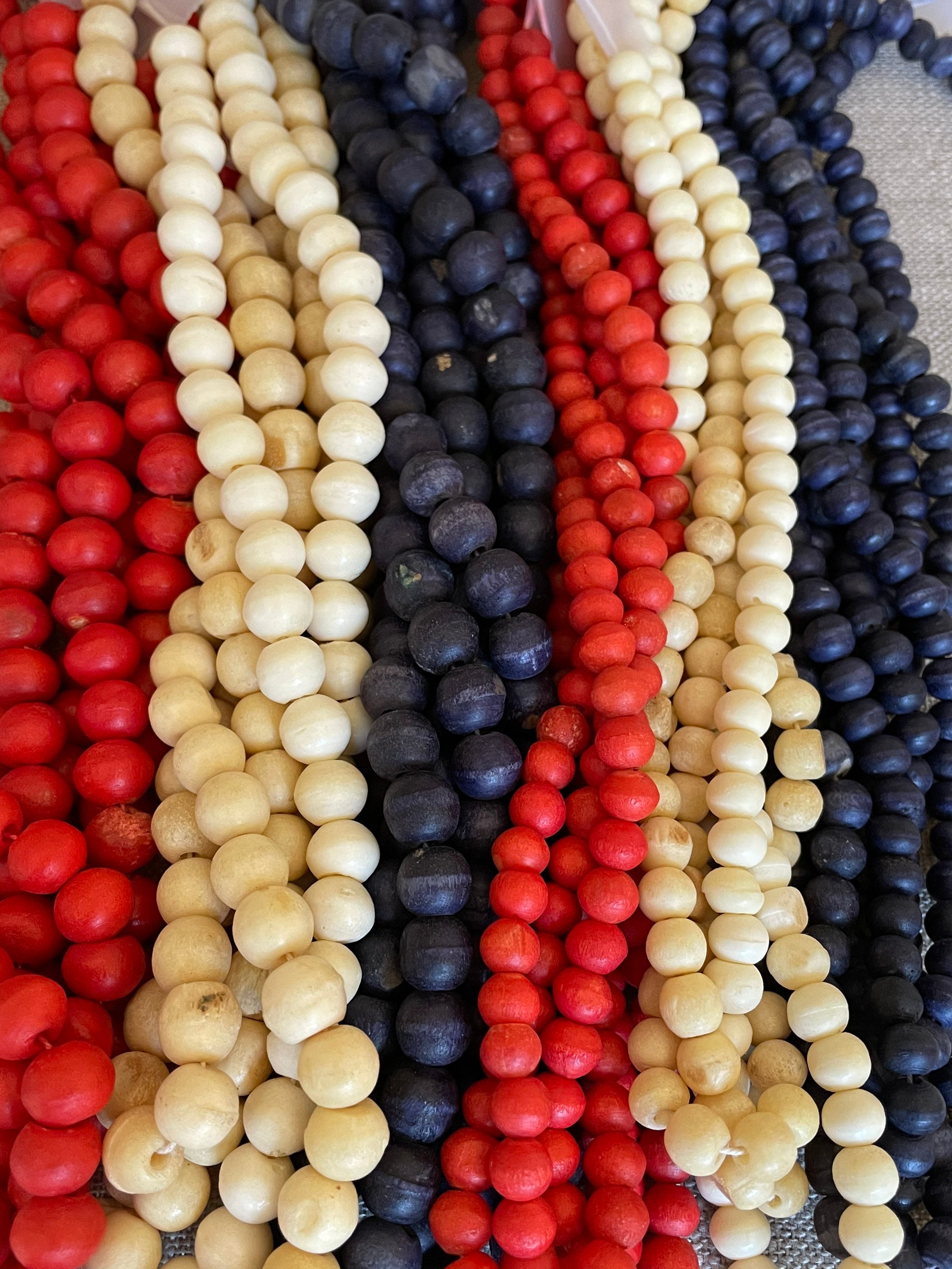 Assorted Bone Beads 130 pcs Hand Carved for Jewelry Making, Crafts, Large  Natural African Beads, Native American and Indian Bead Supplies, Buffalo