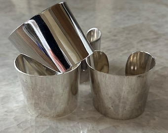 Tapered SILVER Cuff - 2 Inch WIDE Statement Bracelet