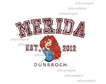 Prinzessin Merida Clipart, süßes Merida Png, sofortiger Download