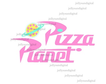 Pizza Planet SVG Pizza Planet DXF Pizza Planet PNG Pizza Planet klippfil Pizza Planet Clipart direkt nedladdning digital fil