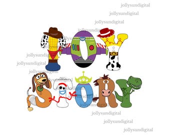 Nombre personalizado de Toy Story (en formato PNG), Familia Disney (en formato PNG), Cumpleaños personalizado de Woody, Buzz, Jessie (en formato PNG), Familia Toy Story (en formato PNG), Cumpleaños de WDW Disneyland (en formato PNG)