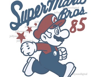 Super Mario Bros PNG, Printable Design (Digital Download)