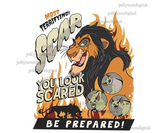 The Lion King's Most Terrifying Scar Png,Scar PNG Lion King PNG I’m Surrounded By Idiots Digital File Silhouette Cricut Cut