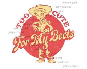 Toy Story Jessie Cowgirl Png, Toy Story Png, Retro Toy Story Png, Jessie Png, Koszulka Toy Story, Cowgirl Png, Plik cyfrowy