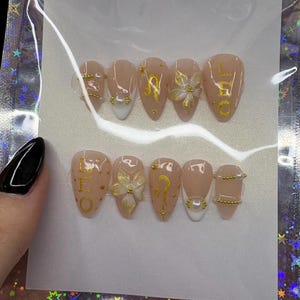 Varied Designs, Price vary by size/design. Nail application kit included