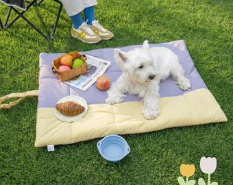 Waterproof Dog Travel Mat, Foldable Dog Car Seat Pad, Outdoor Pet Camping Bed, Lightweight Washable Dog Mat for Small Dogs