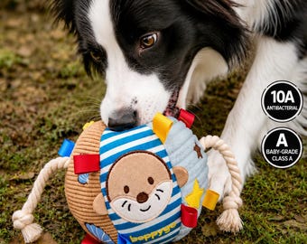 Interactive Dog Toy, Tug Rope Ball, Chew Toy, Dog Enrichment Toy, Fetch Ball, Boredom Buster, Durable Puppy Toy, Dog Gift