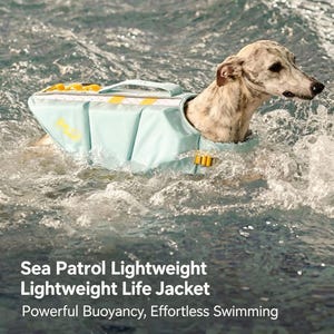 Dog Life Jacket, High Buoyancy Dog Life Vest, Reflective Pet Swim Vest, Adjustable Dog Flotation Device, Dog Safety Vest with Rescue Handle