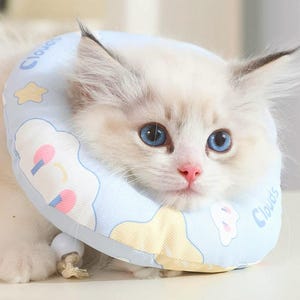 Soft Cat Cone Alternative, Cat Recovery Collar, Adjustable Waterproof Anti Lick Collar, Breathable Washable Elizabeth Collar