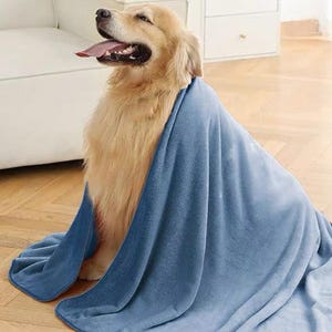 Super Absorbent Pet Towel for Dogs and Cats, Quick Dry Microfiber Bath Wrap, Soft Thick Grooming Towel, Puppy Paw Drying Cloth