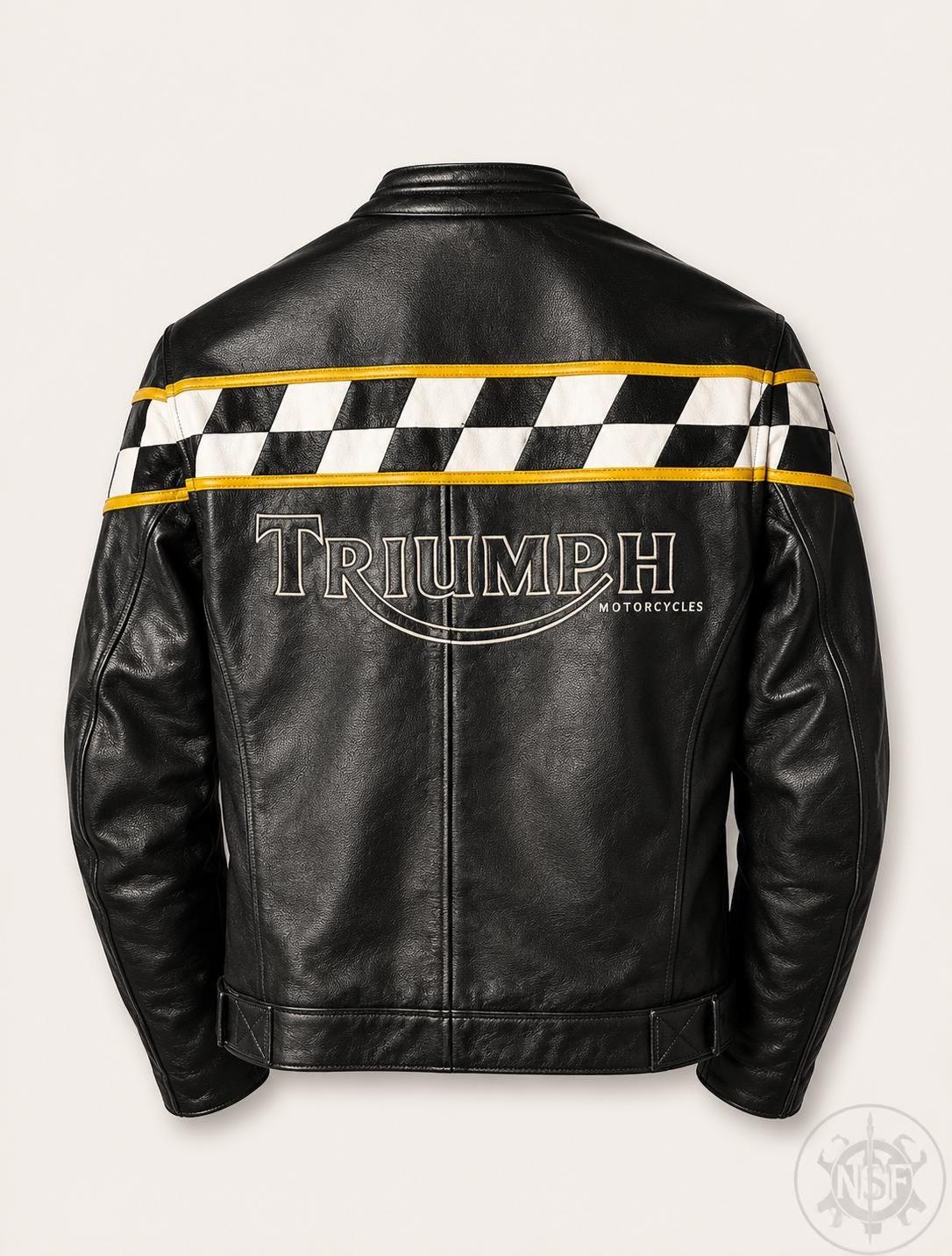Triumph motorcycle leather jacket - Etsy 日本