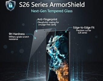 Gehärtetes Glas Displayschutzfolie für Samsung Galaxy S26 Ultra, S26 Plus, S26 - 9H Härtegrad HD Klar Voll deckende Anti-Kratz-Folie