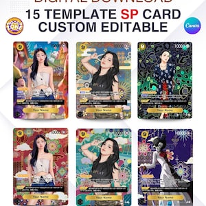 ワンピースTCGカスタムスーパーパラレル（SP）カードテンプレート - Canva編集可能（デジタルダウンロードPDF）