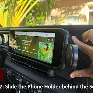 2024+ Jeep Wrangler Gladiator Phone Mount | MagSafe Charging | Dash Friction-Fit Holder | No-Tools Install | TrailMounts imagen 6