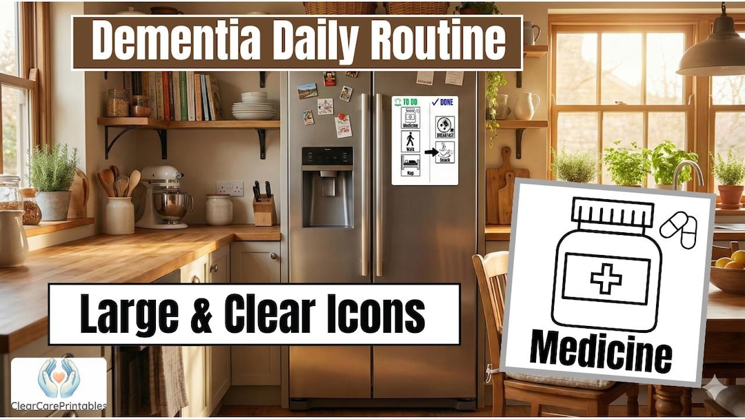 Dementia Daily Routine Chart - Visual Schedule for Elderly Care ...