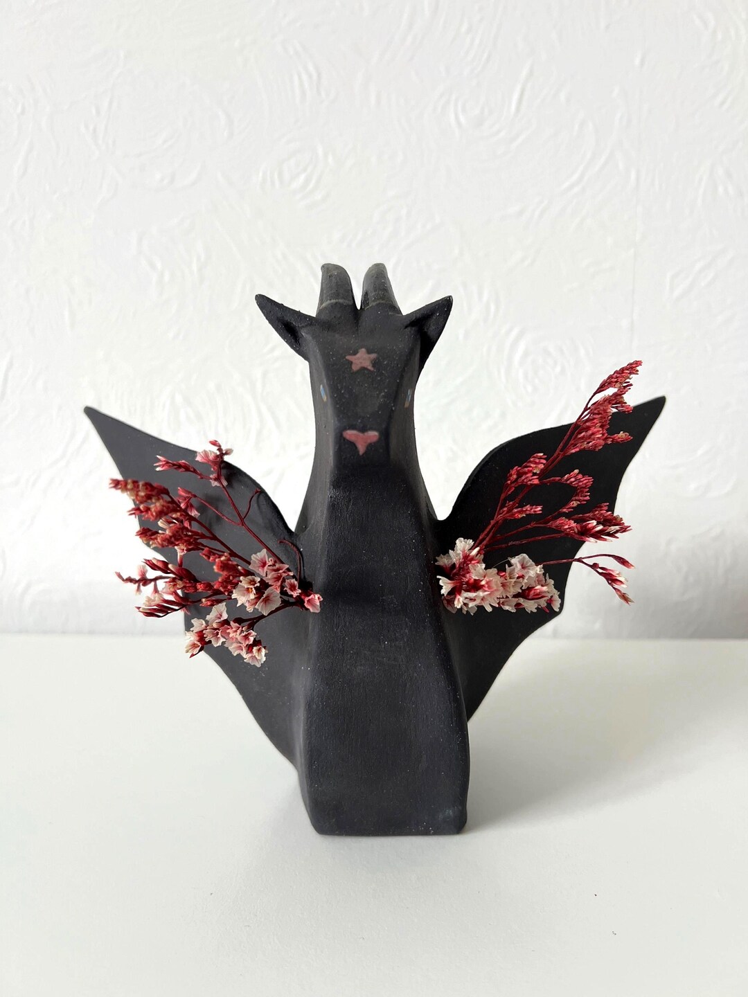 Devil Vase Sculpture | Goat Cat Bat Hybrid | Handmade Ceramic | Gothic ...