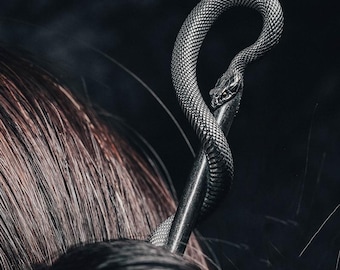 Pinza para el cabello vintage de metal con forma de serpiente, decoración para fiestas, accesorio para el cabello de mujer, regalo para tu novia.