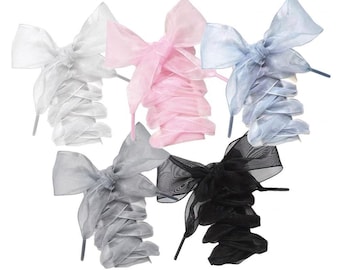 5 Pairs Gauze Shoelaces For Women Custom-Made Shoelaces