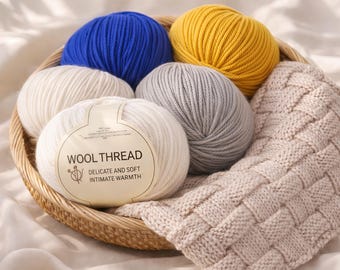 Merino Medium Weight 70% Wool Yarn Hand Knitting Scarf Yarn Sweater Hat Coat Soft Baby Friendly